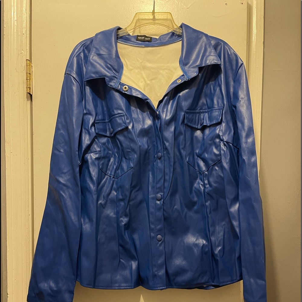 PU Leather pant suit